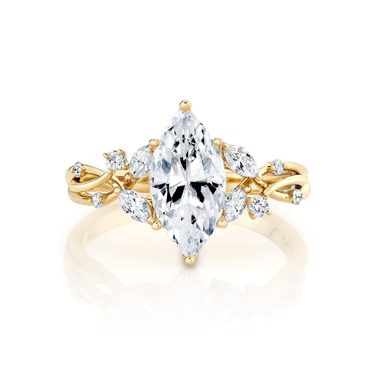 Marquise Sprig Ring