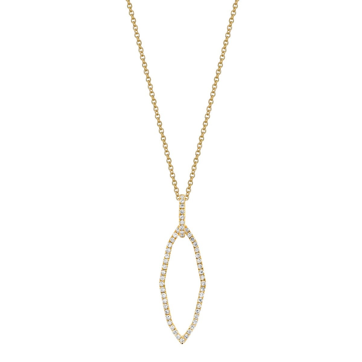 Open Hexagon Pendant, top view