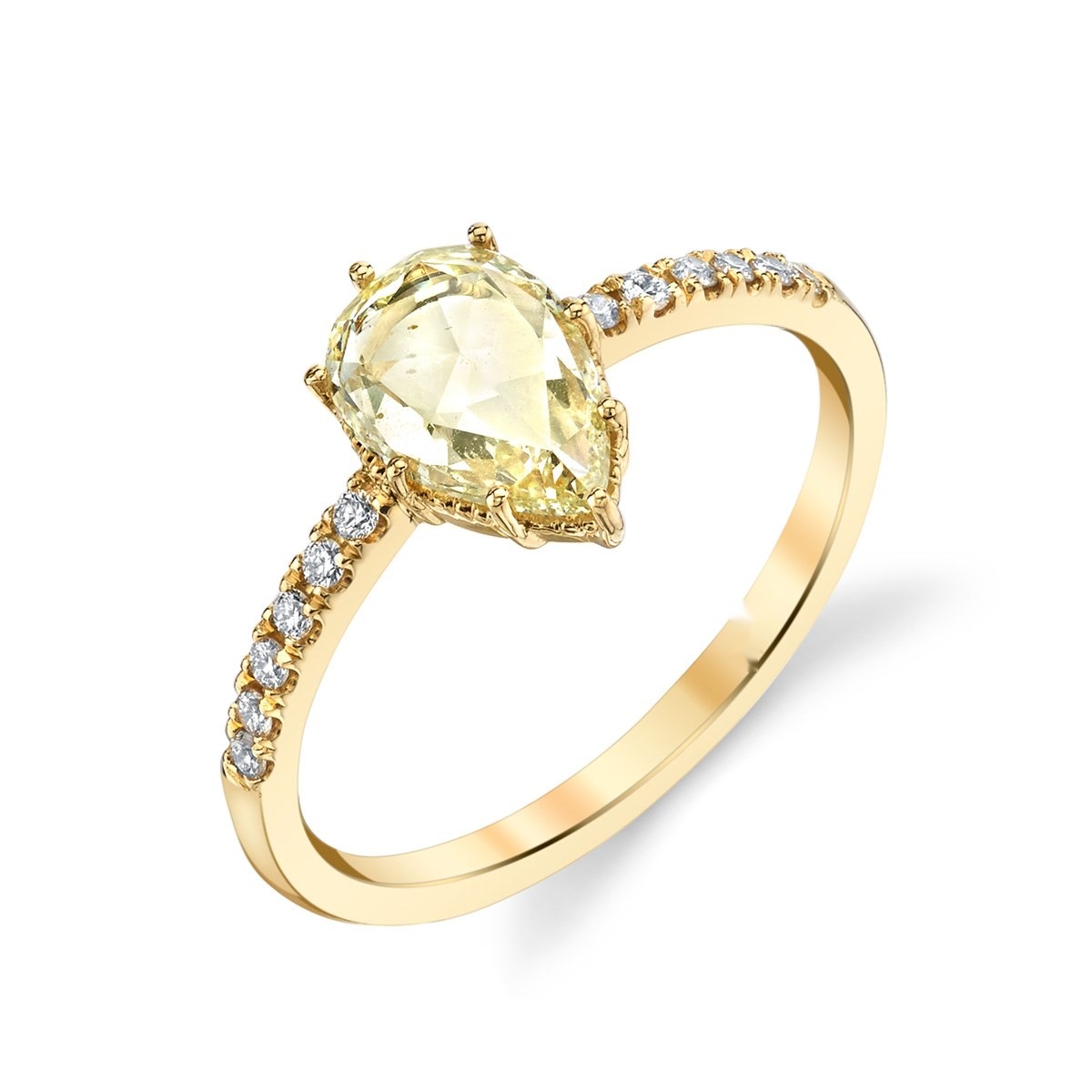 Rose-Cut Crown Ring, top view
