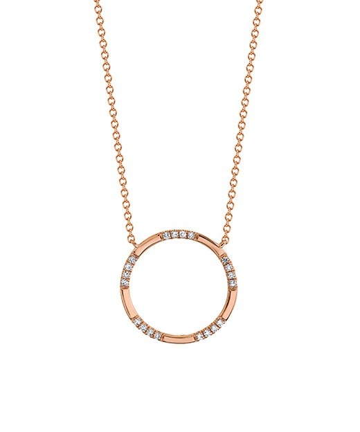 Segmented Circle Necklace, top view