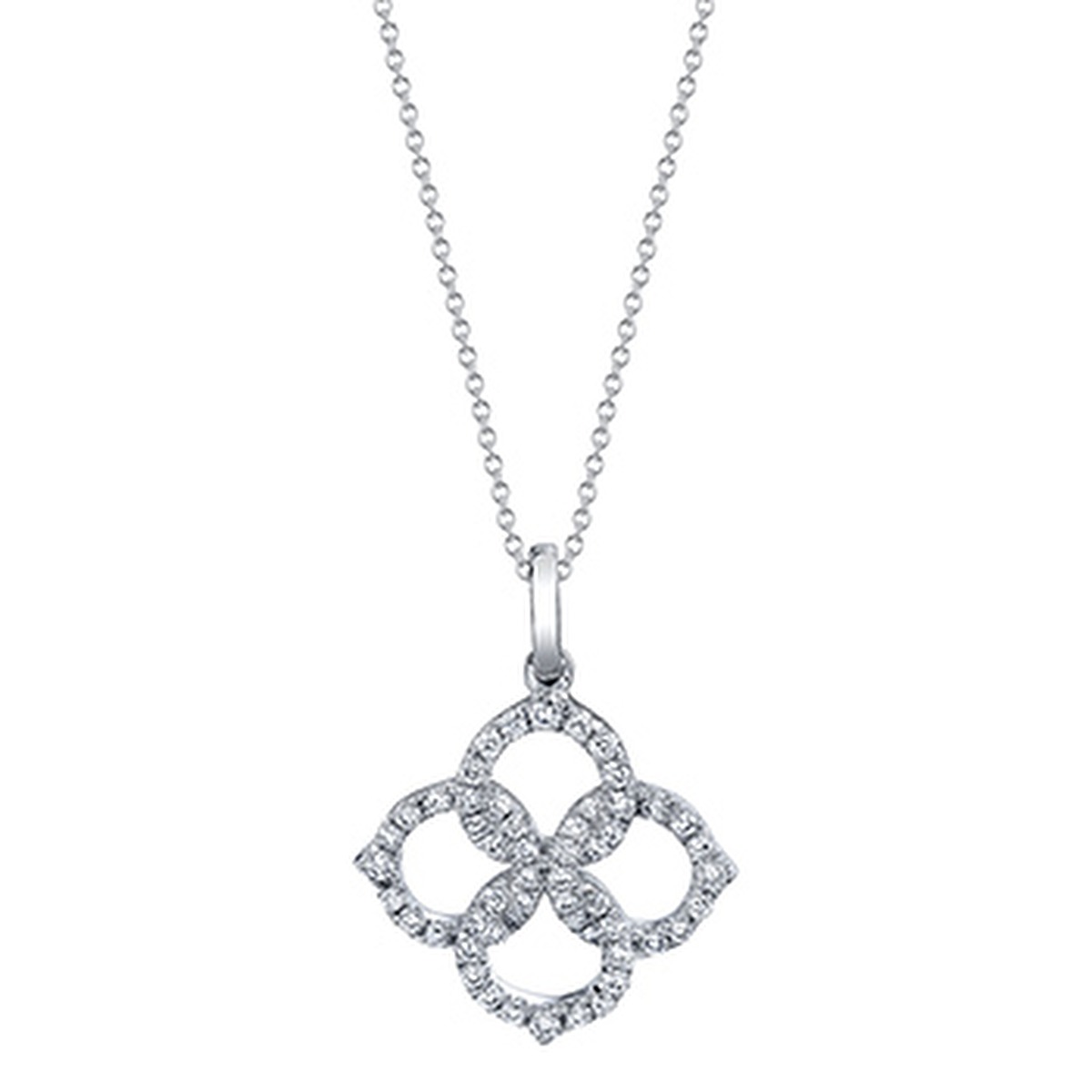 Pavé Clover Pendant, top view