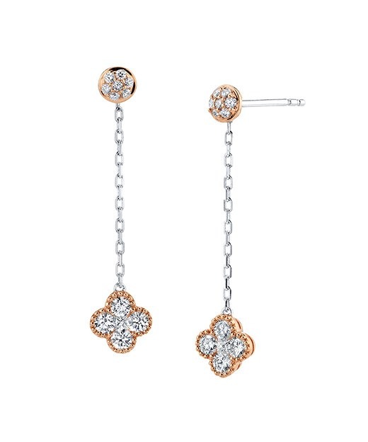 Two-Tone Clover Drops, top view