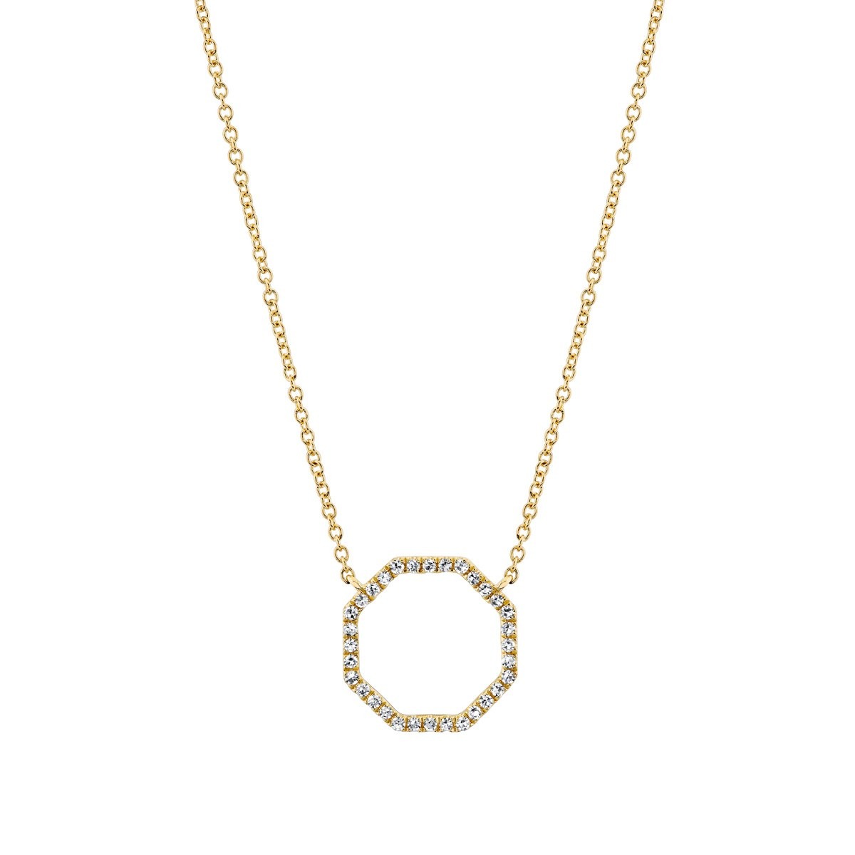 Open Octagon Necklace, top view
