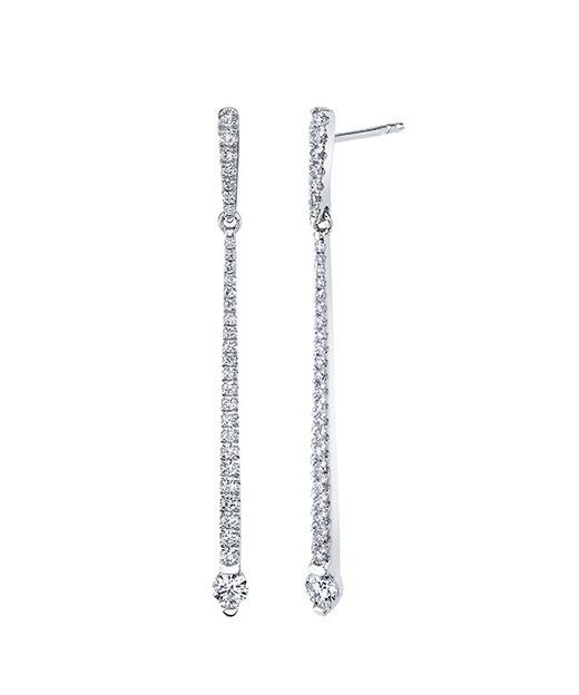 Slim Bar Diamond Drops, top view
