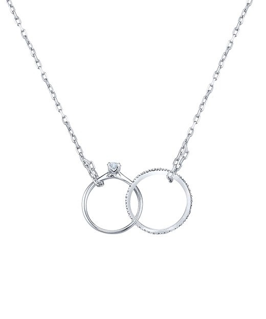 Eternity Charm Necklace, top view