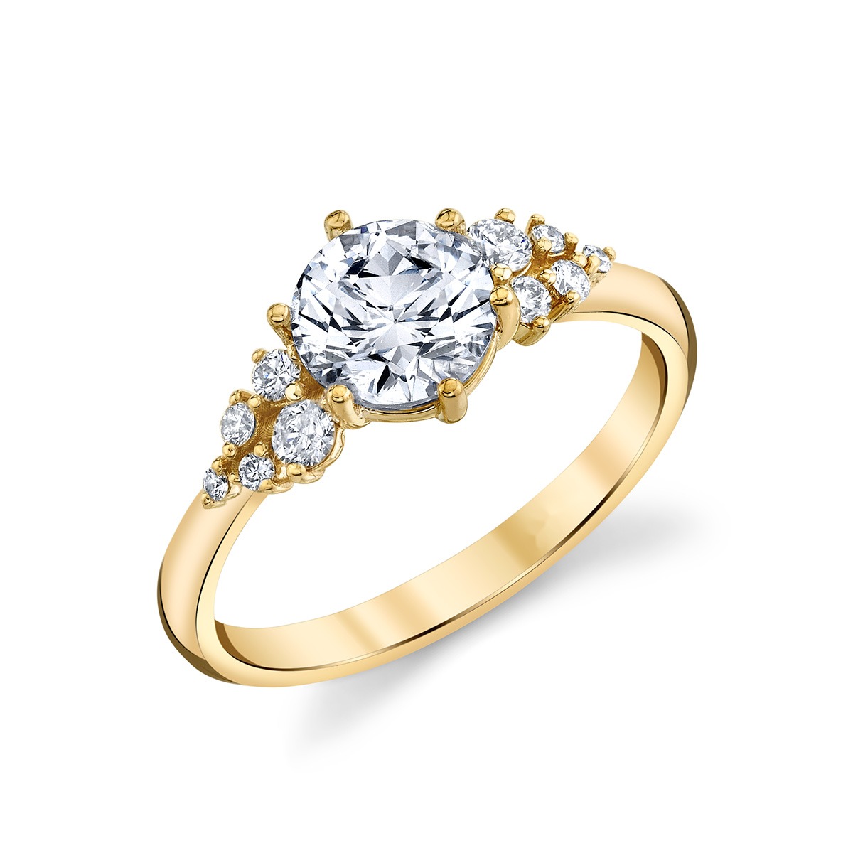 Scattered Crown Solitaire, top view