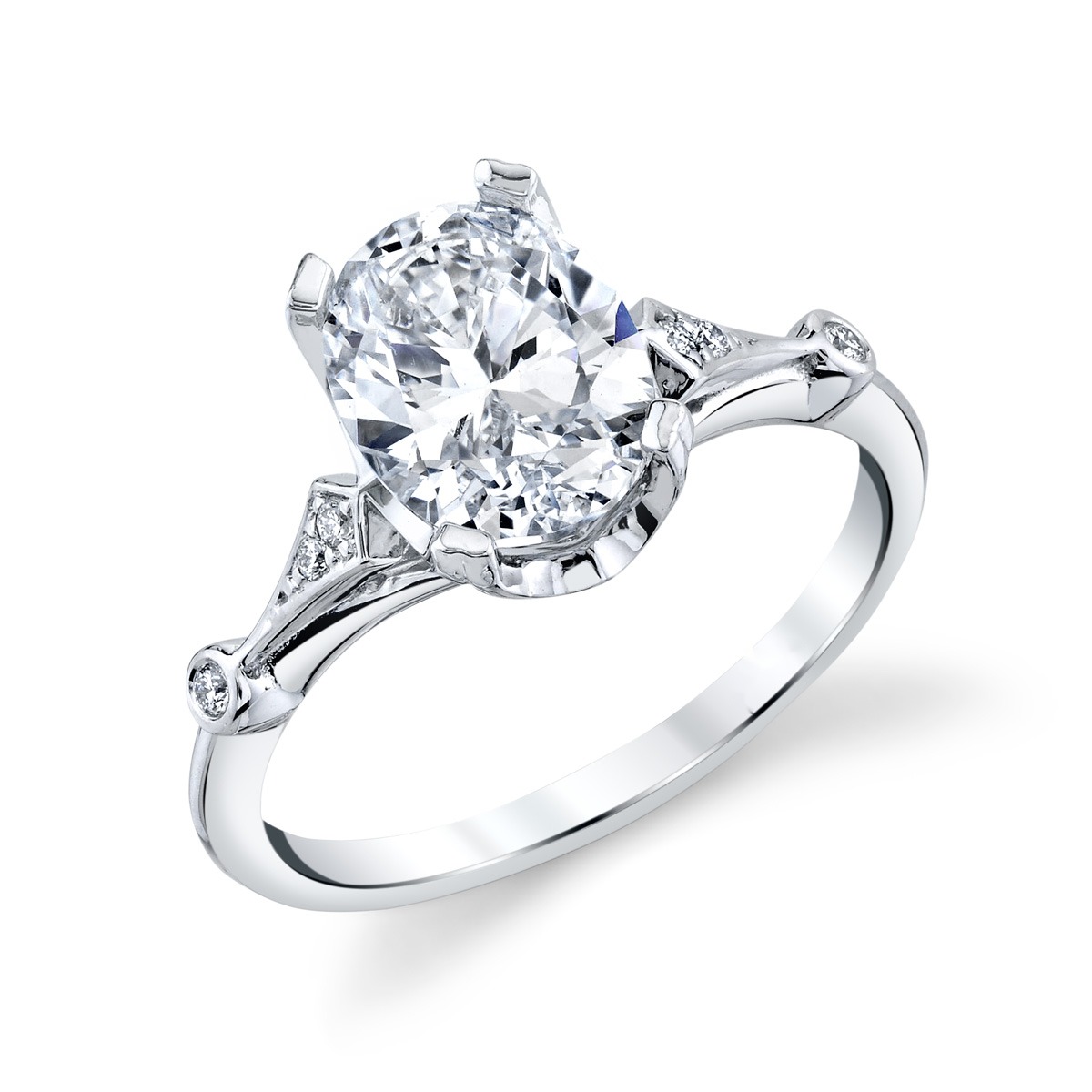 Deco Bezel Solitaire, top view