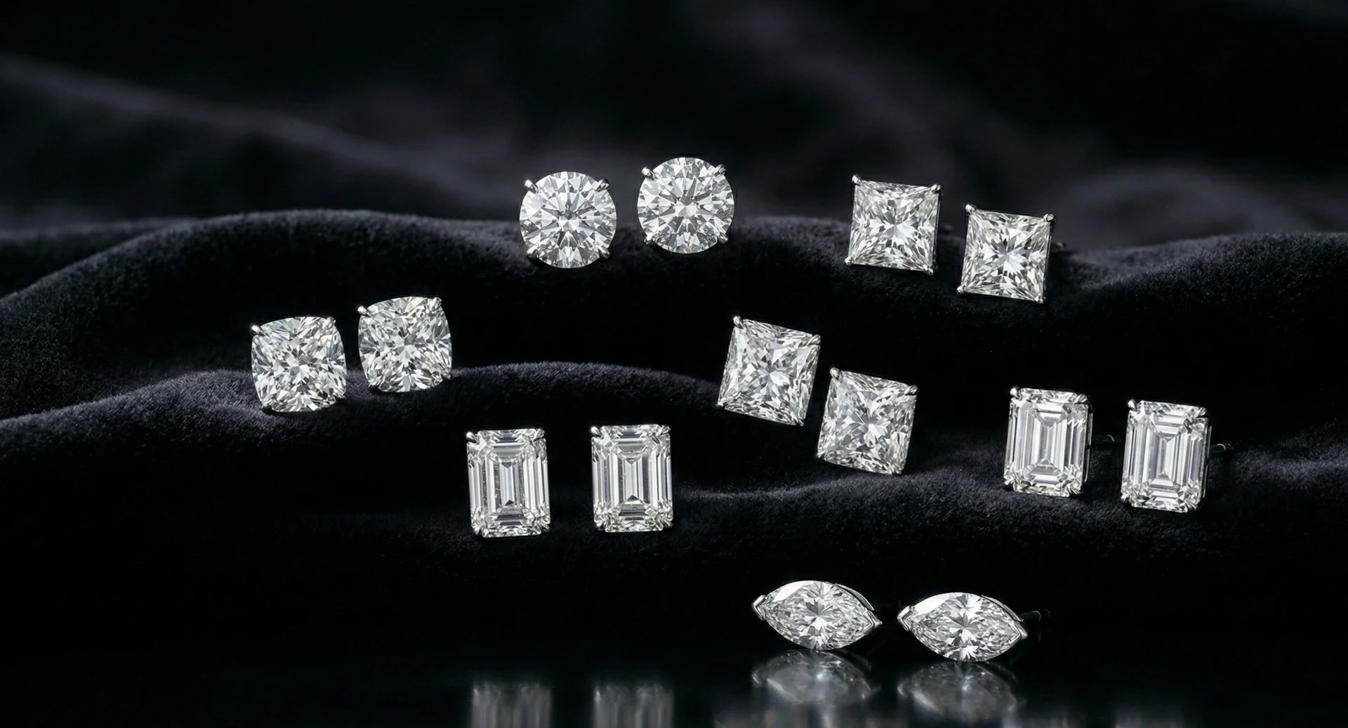 Diamond stud earrings