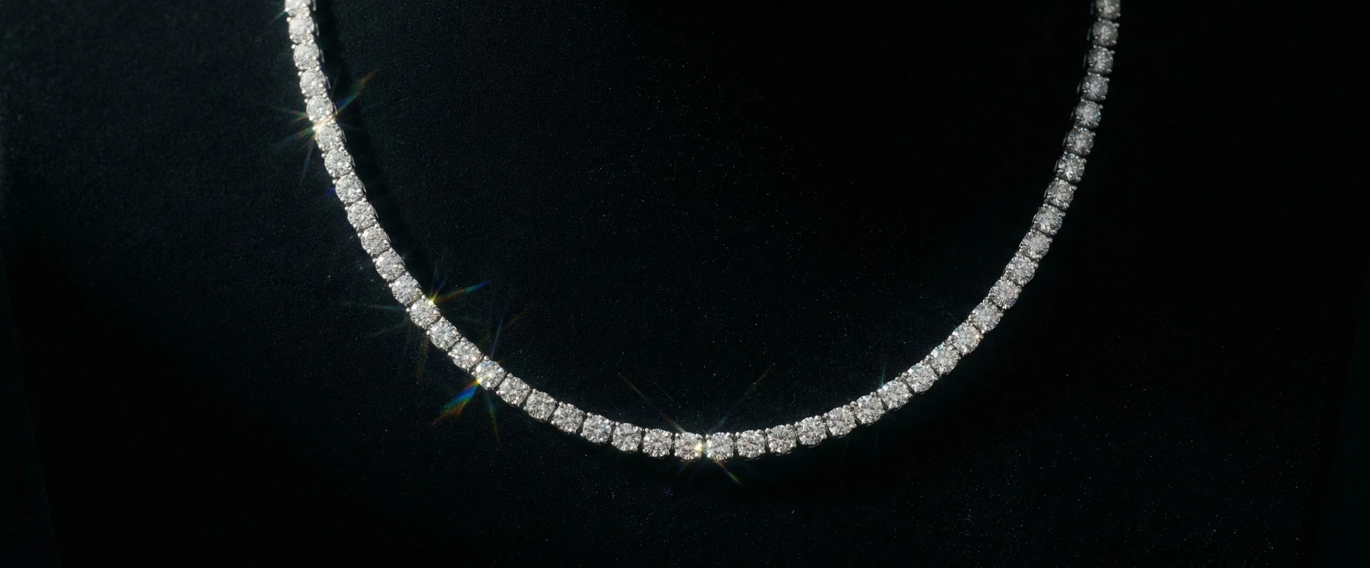 Diamond tennis chain necklace