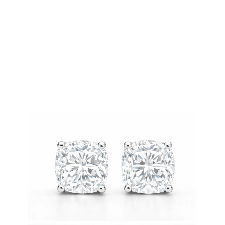 Cushion Cut Studs 1ct White Gold