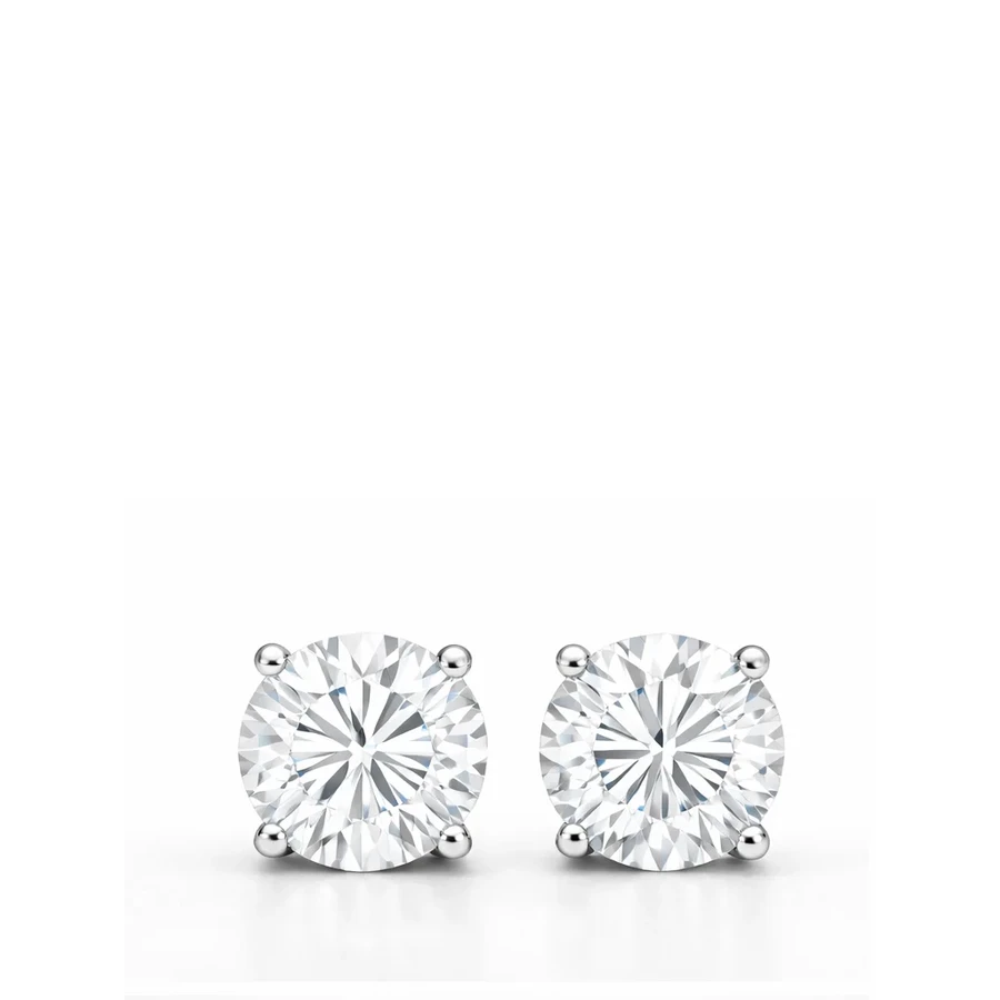 Round Brilliant Studs 2ct White Gold
