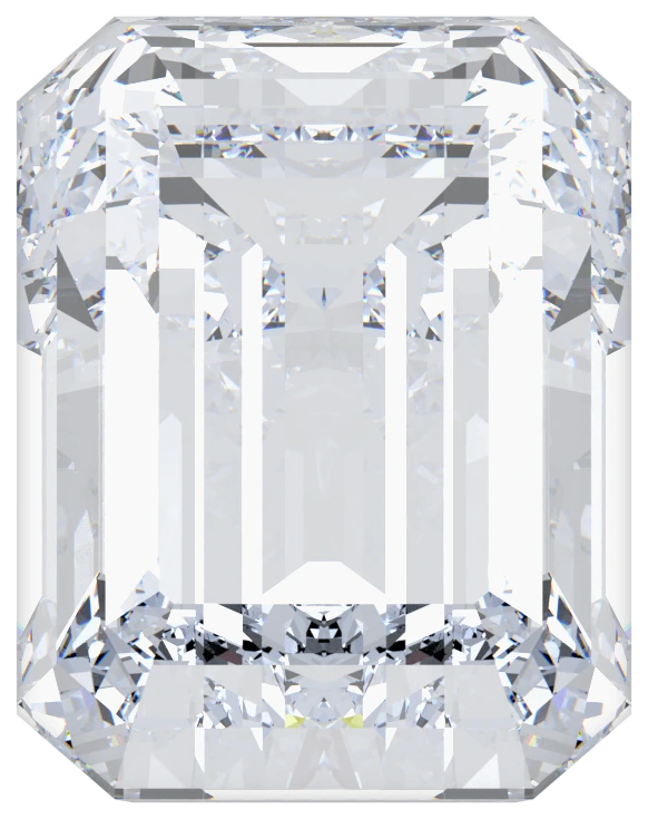 Emerald cut lab-grown diamond