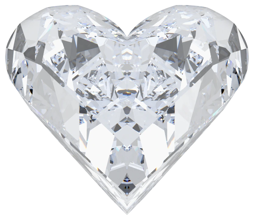 Heart cut lab-grown diamond