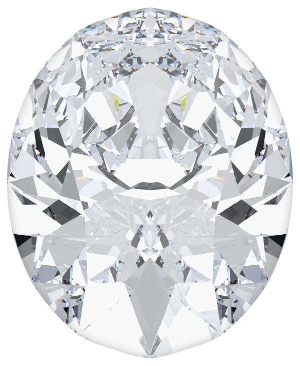 Oval cut lab-grown diamond