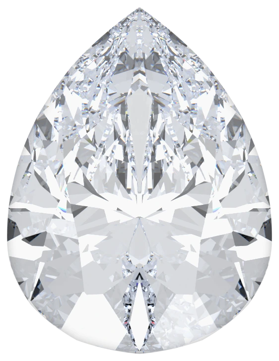 Pear cut lab-grown diamond