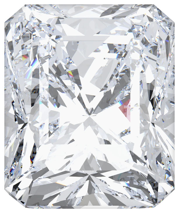 Radiant cut lab-grown diamond