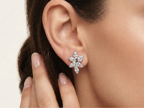Marquise cluster diamond earrings