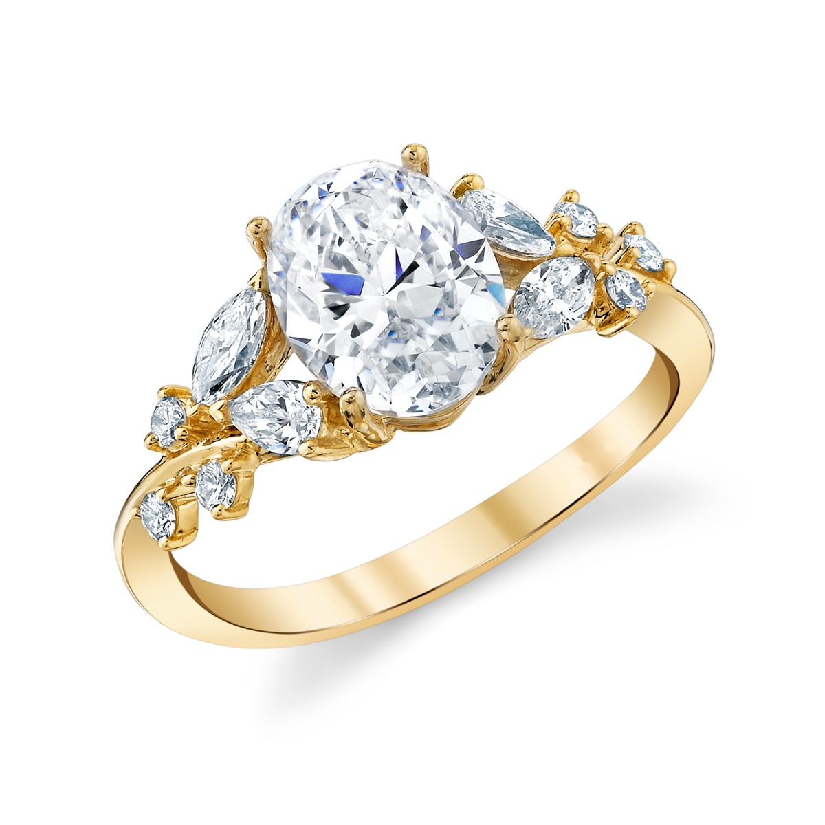 Marquise Garland Ring, top view