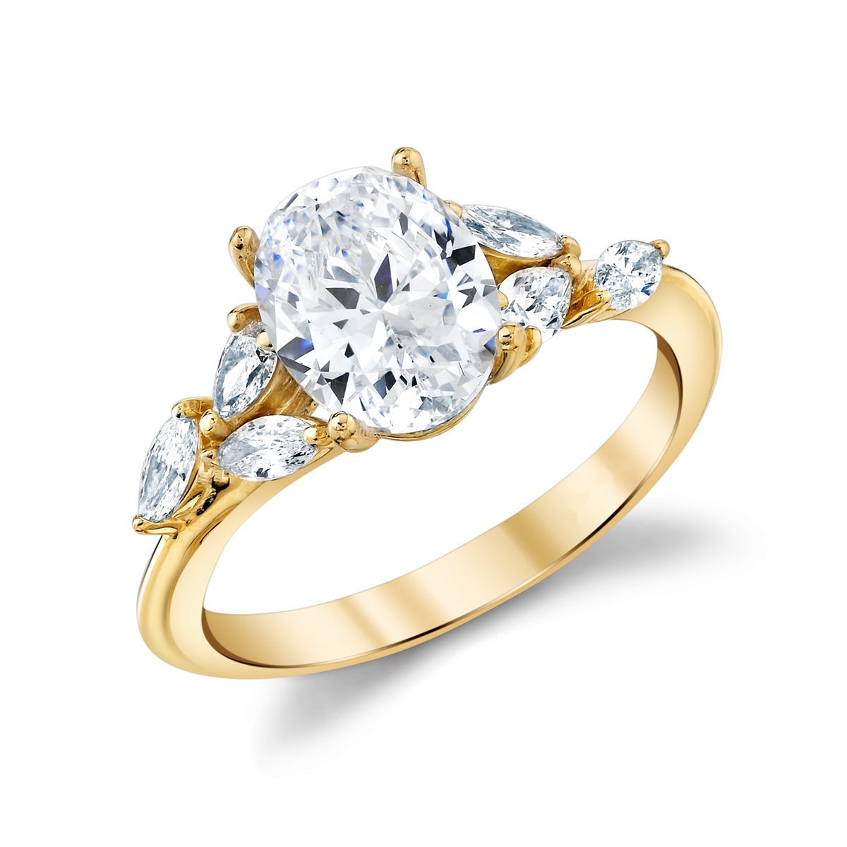 Marquise Wing Ring, top view