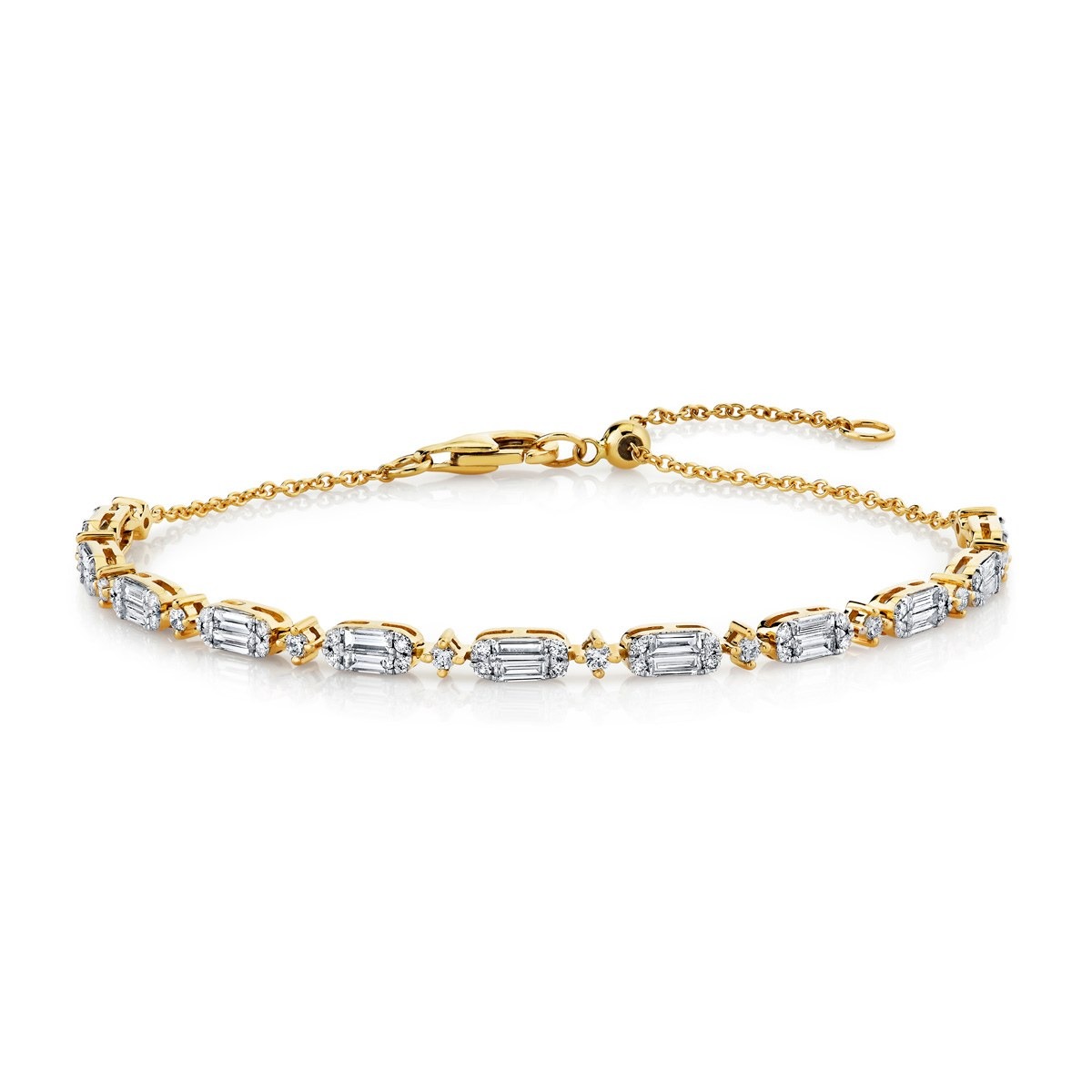 Baguette Line Bracelet, top view