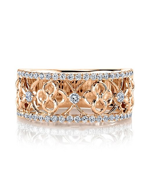 Openwork Clover Band, top view