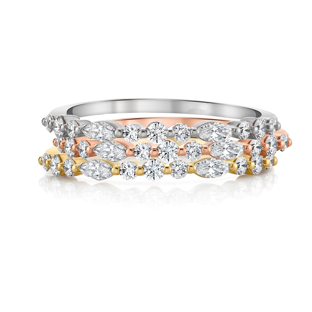 Marquise Wave Stack Ring, photo 2