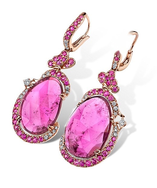 Garden Party Earrings, top view