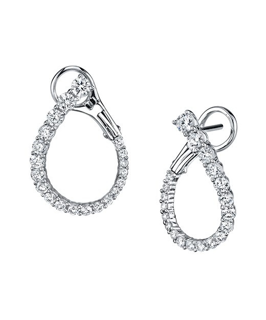 Graduated Prong Hoops, top view