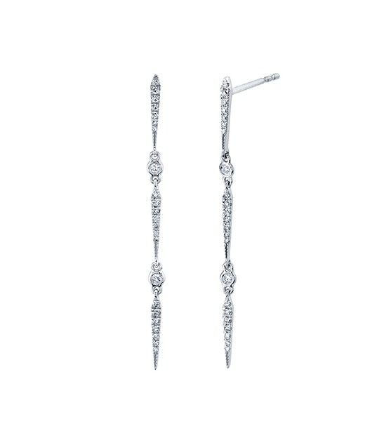 Pinched Bar Bezel Drops, top view