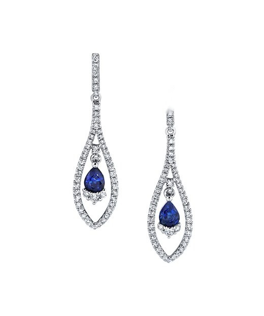 Sapphire Halo Drops, photo 1
