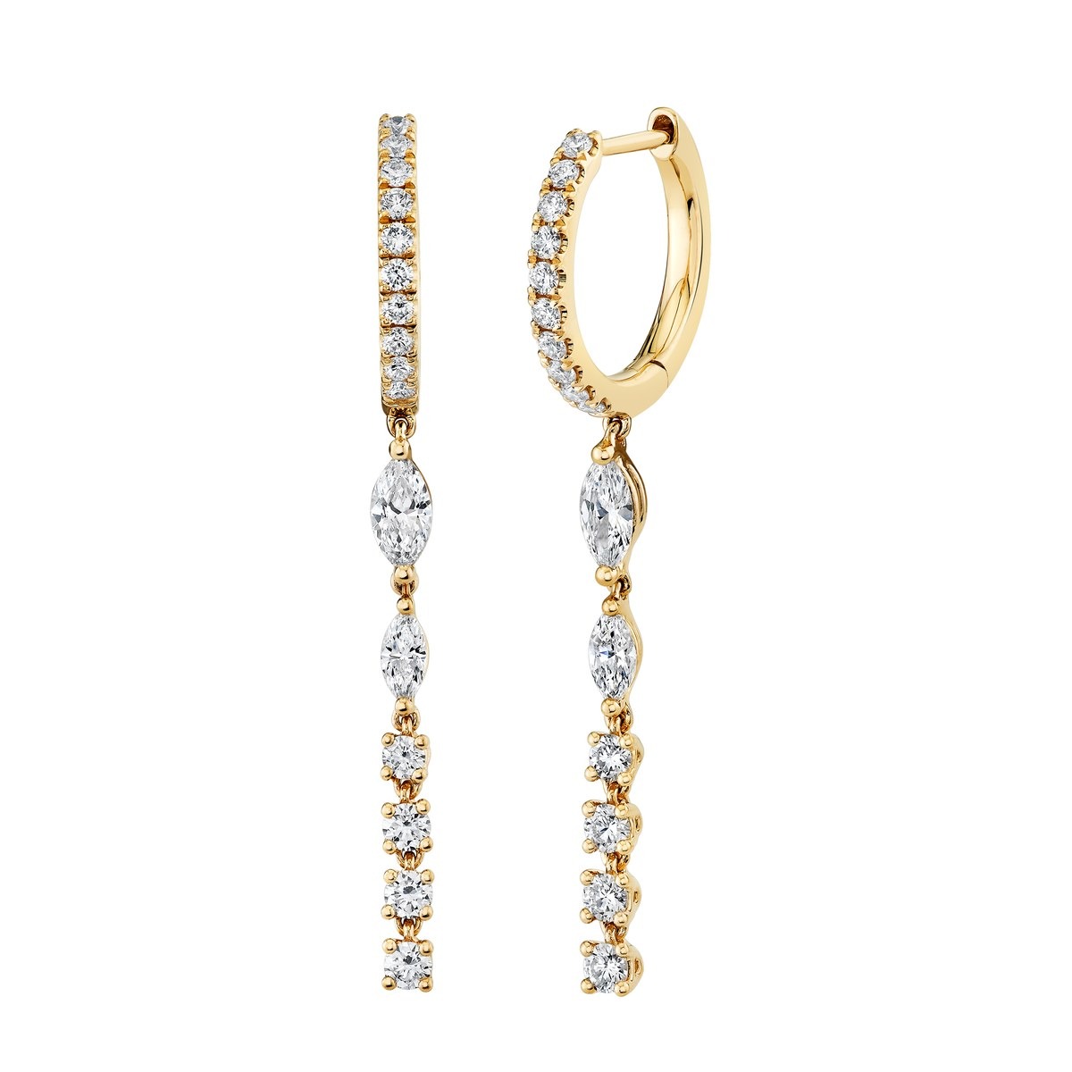 Marquise Cascade Hoops, photo 1