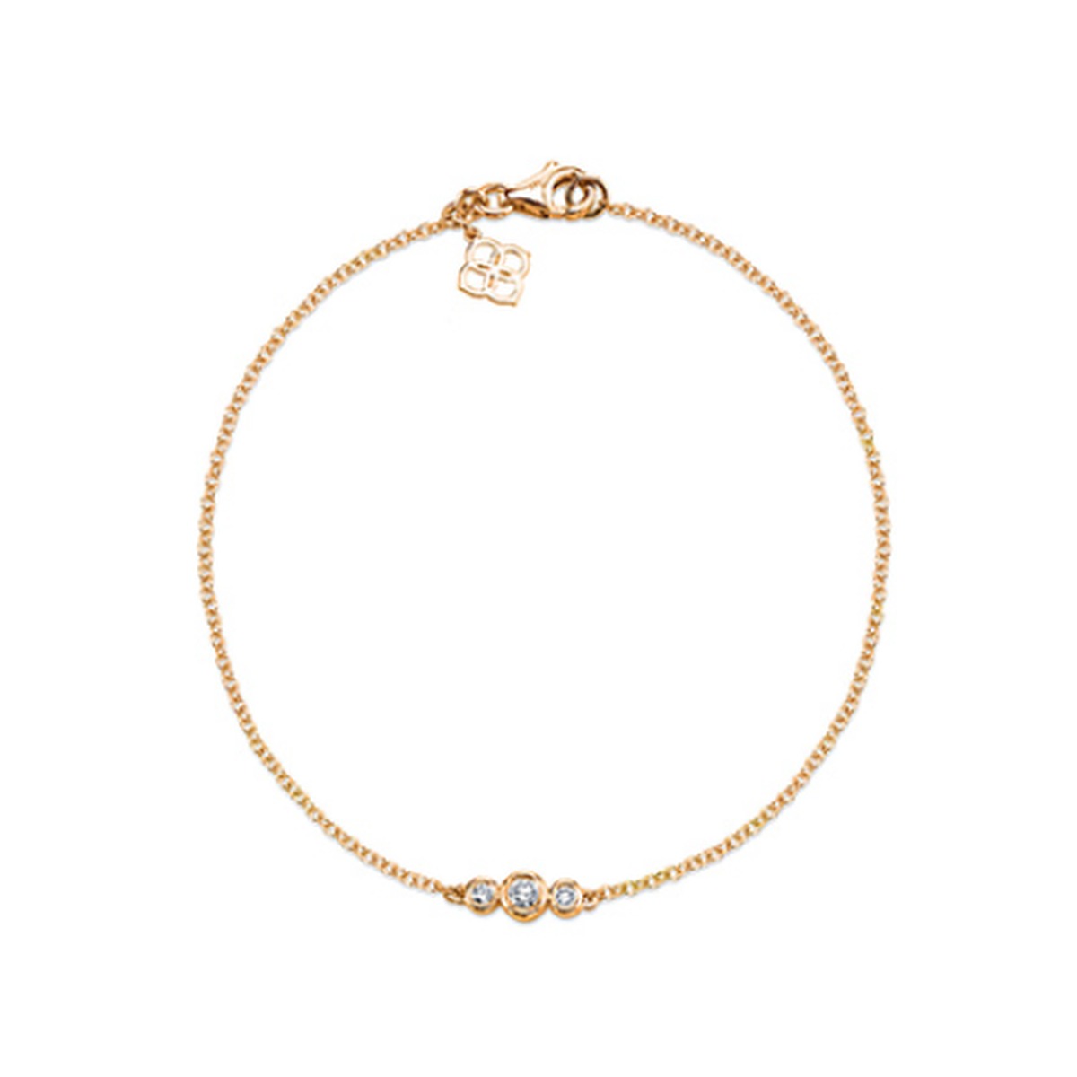 Three-Bezel Clover Bracelet, photo 1