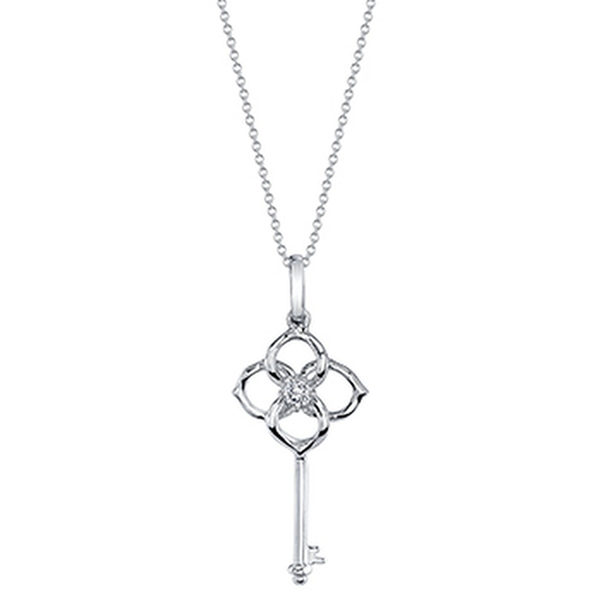 Open Clover Key Pendant, top view