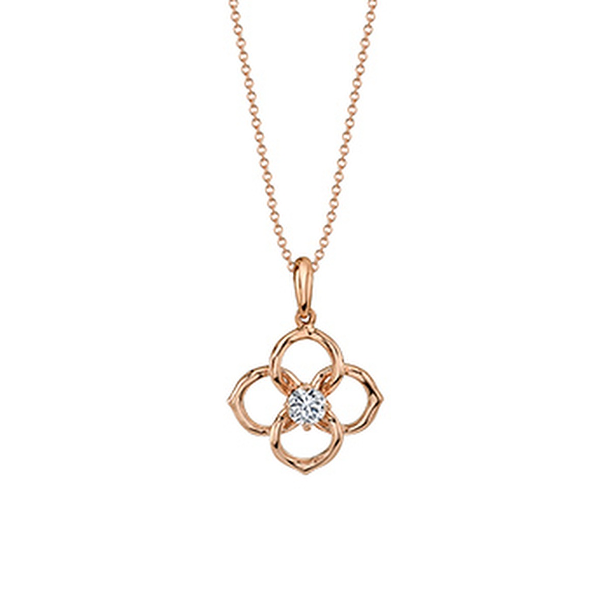 Open Clover Pendant, top view