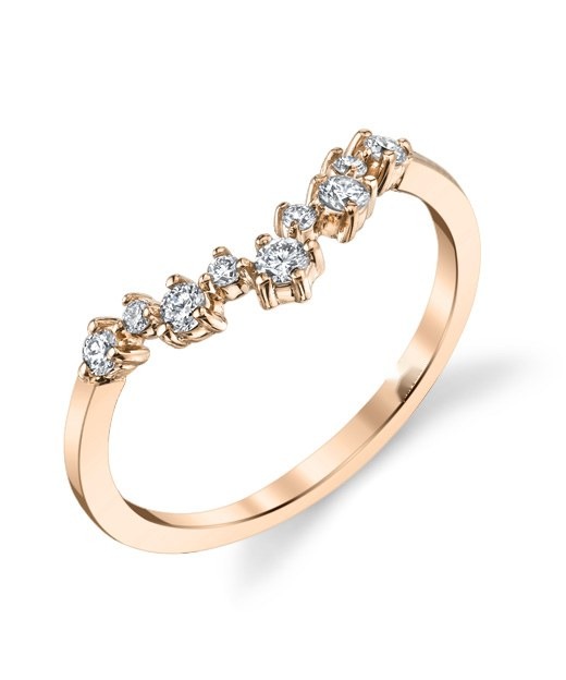 Dainty Chevron Band, top view