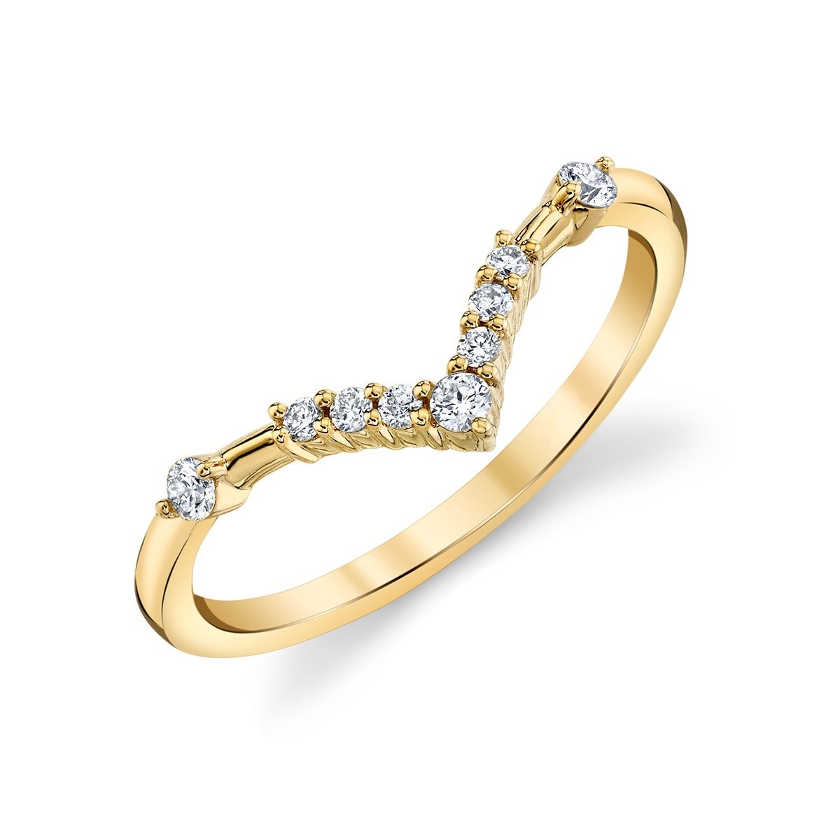 Peaked Pavé Band, photo 1