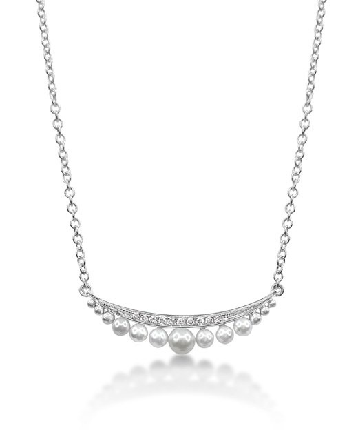 Pearl Crescent Pendant, top view