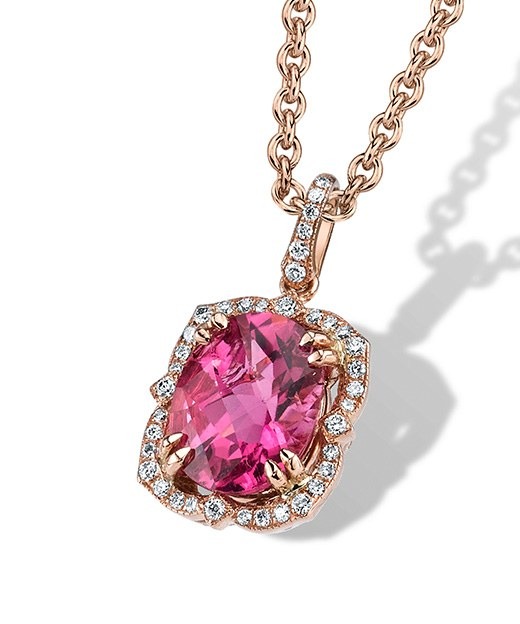 Scalloped Halo Pendant, top view