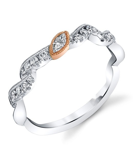 Marquise Swirl Band, top view