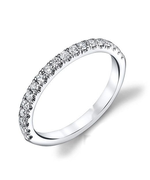 French-Set Pavé Band, top view