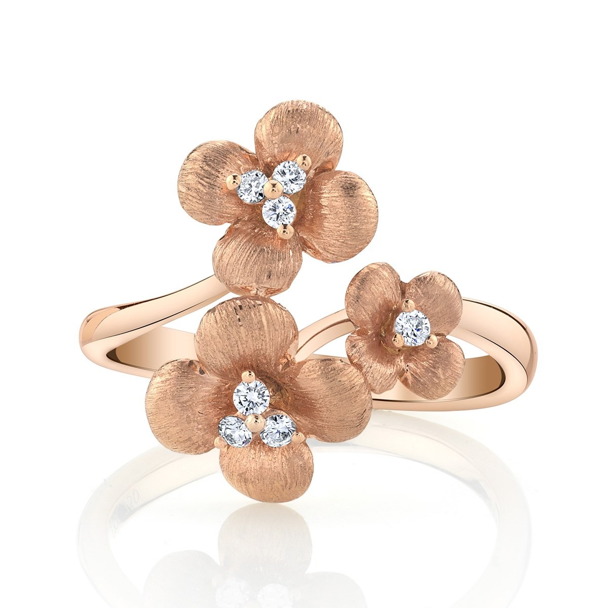 Golden Flower Trio Ring, photo 1