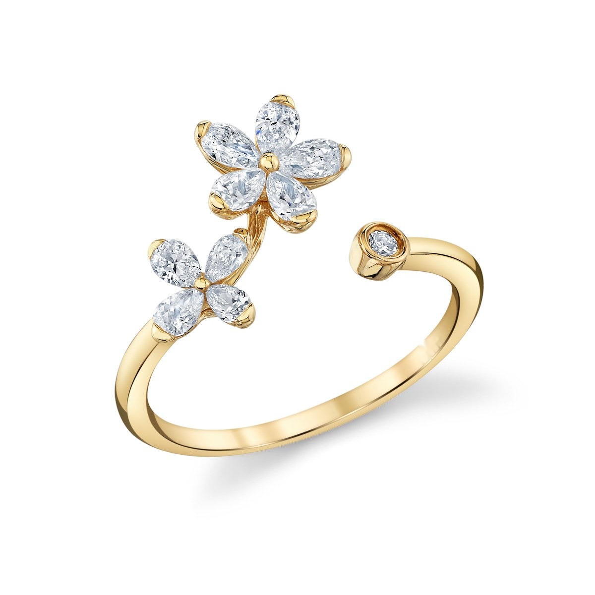 Twin Flower Open Ring, photo 2