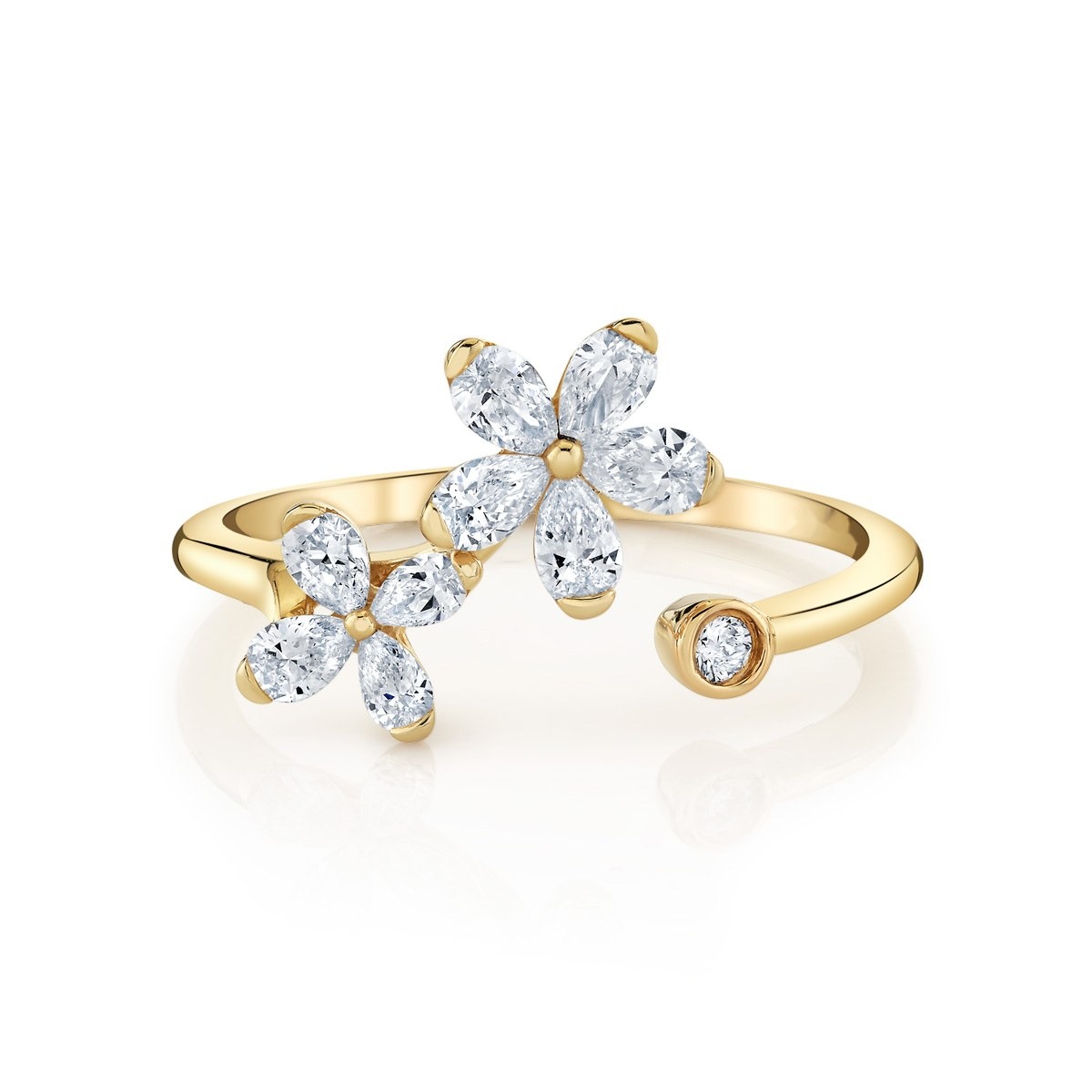 Twin Flower Open Ring, photo 1